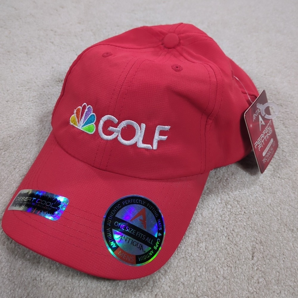 NBC Logo Golf Hat‎ TV Crew Exclusive NEW w/ Tags Antigua Adjustable